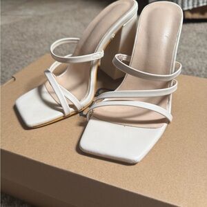 Women’s Sandals 👡 Elegant White Strappy Heels